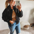 Load image into Gallery viewer, Anna Leather Bomber Jacket