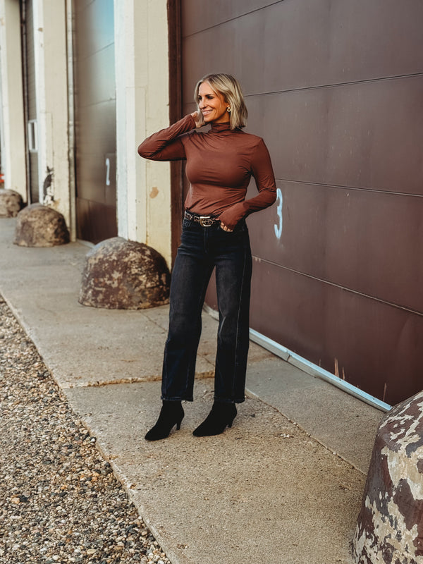 Joia Mock Neck Long Sleeve Top