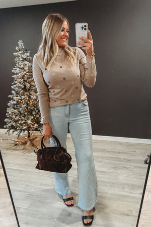 Lauren Daisy Embroidered Long Sleeve