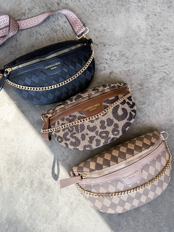 Adira Checkered Crossbody Chest Bag