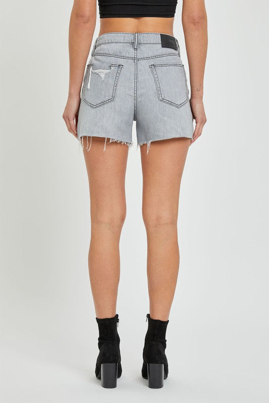 Sophie Mom Shorts [ grey wash ]
