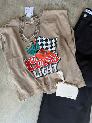 Coors Light Boyfriend Cutoff Tank