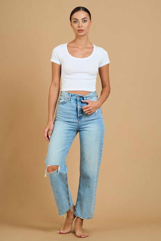 Bentley Round Neck Crop Top
