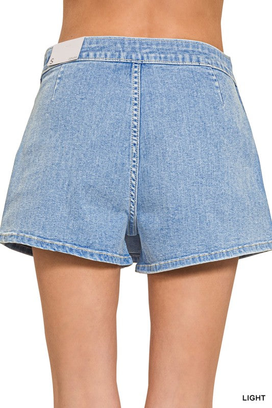 Audra Wrap Denim Skirt