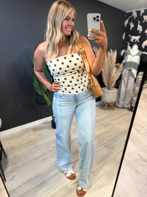 Landin Light Wash Dad Jeans [ size up 1 or 2 ]
