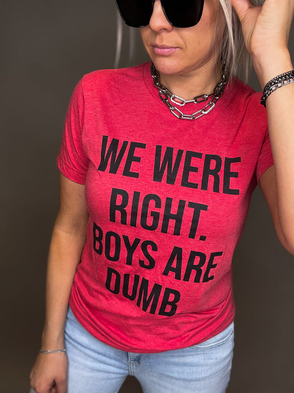 Boys Are Dumb Graphic Top