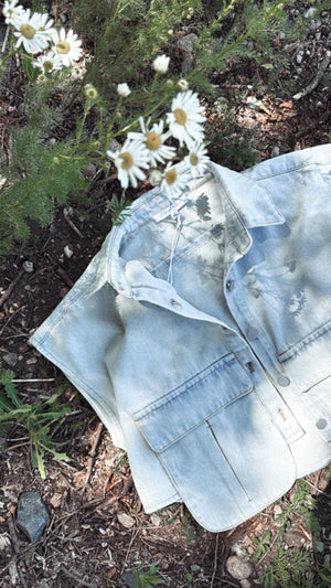 The Shanda Cap Sleeve Denim Top