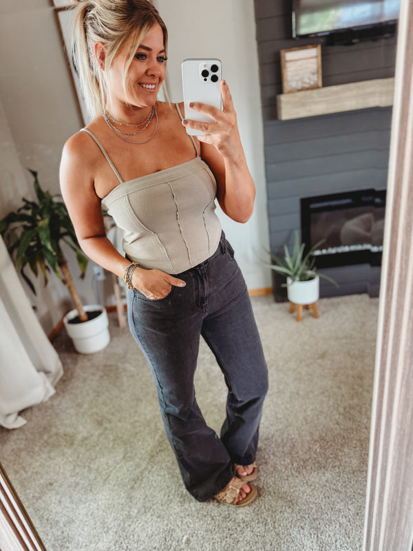 Avery Exposed Seam Tube Tank Tops [ 3 colors ]