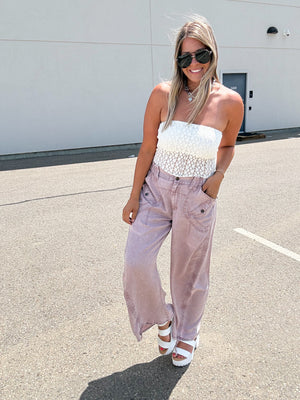 Macy Mauve Cargo Pants