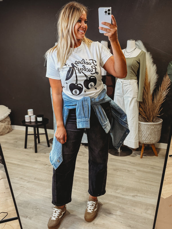The Kate Black Barrel Jeans by Vervet