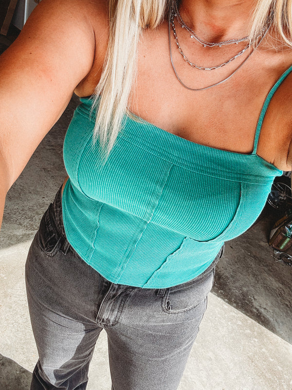 Avery Exposed Seam Tube Tank Tops [ 3 colors ]