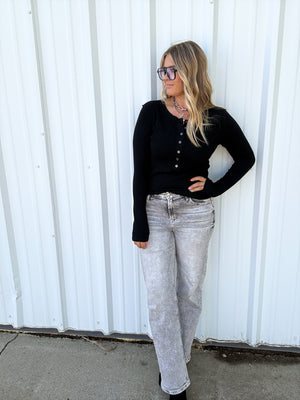 Black Haley Henley
