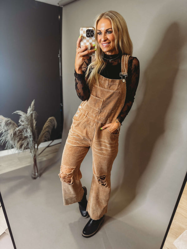 The Drue Cordroy Bib Overalls