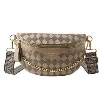 Adira Checkered Crossbody Chest Bag
