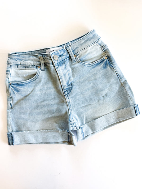 The Fable Cuffed Light Wash Short