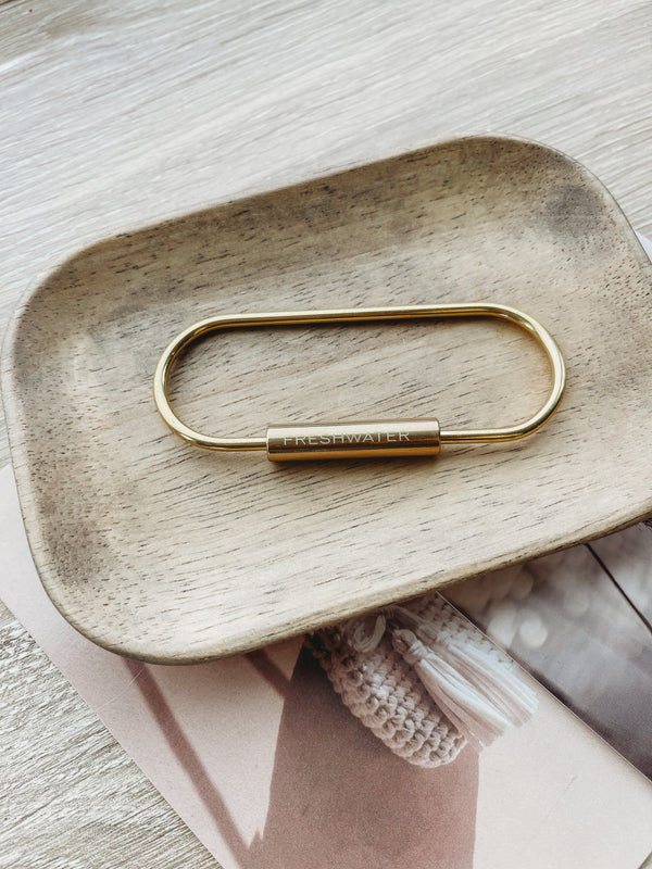 Brass Oval Key Ring