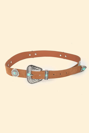 Floral Concho Disc Fashion Belt