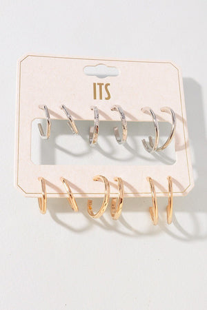 6 Pair Earring Set - The Rack Boutique ⚡️