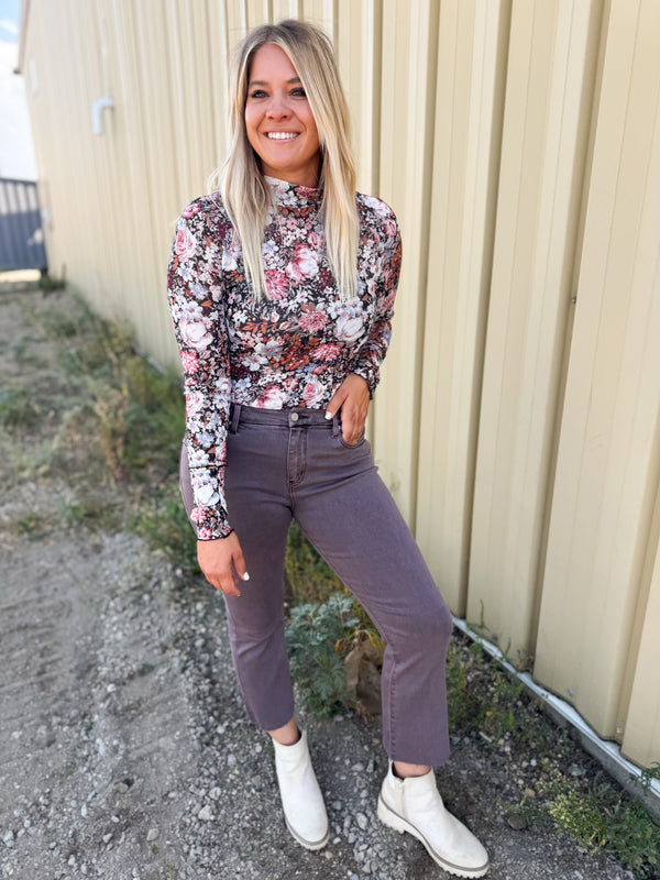 The Cadence Floral Mesh Top