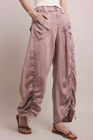 Macy Mauve Cargo Pants