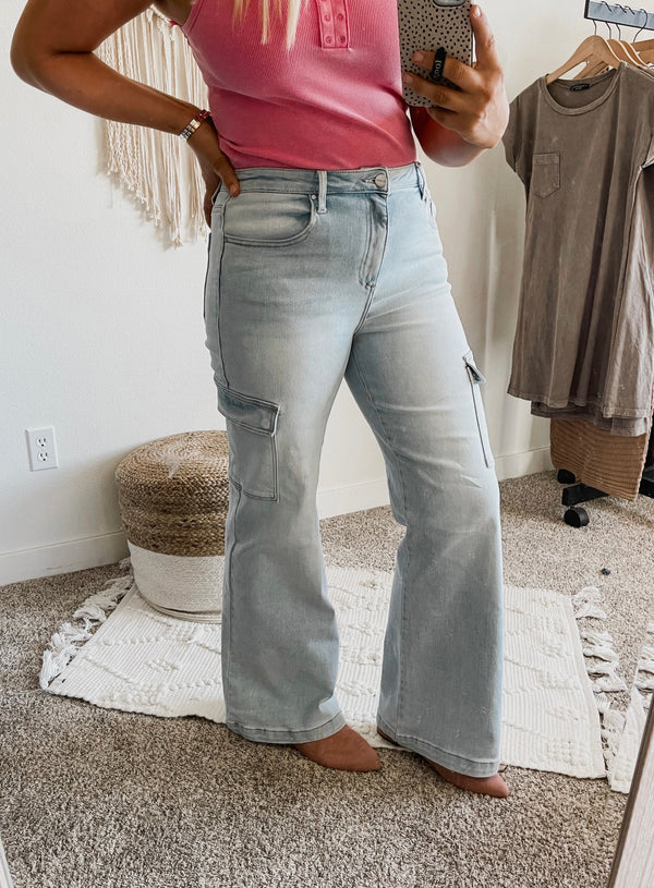 The Alex Risen Cargo Wide Leg Denim