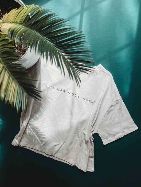 Summer Mode: Activated Crop Graphic Tee