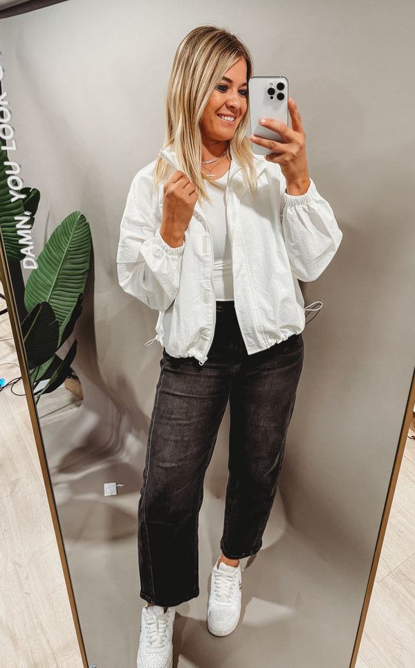 The Good Thing White Windbreaker Jacket