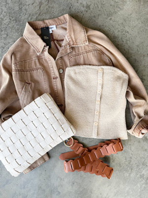 Devon Button Down Tube Top