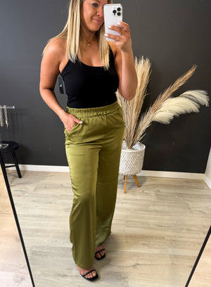 The Ellery Satin Wide Leg Pants [ size large ]