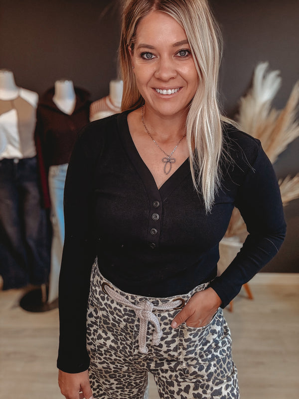 Nora Henley Long Sleeve Top