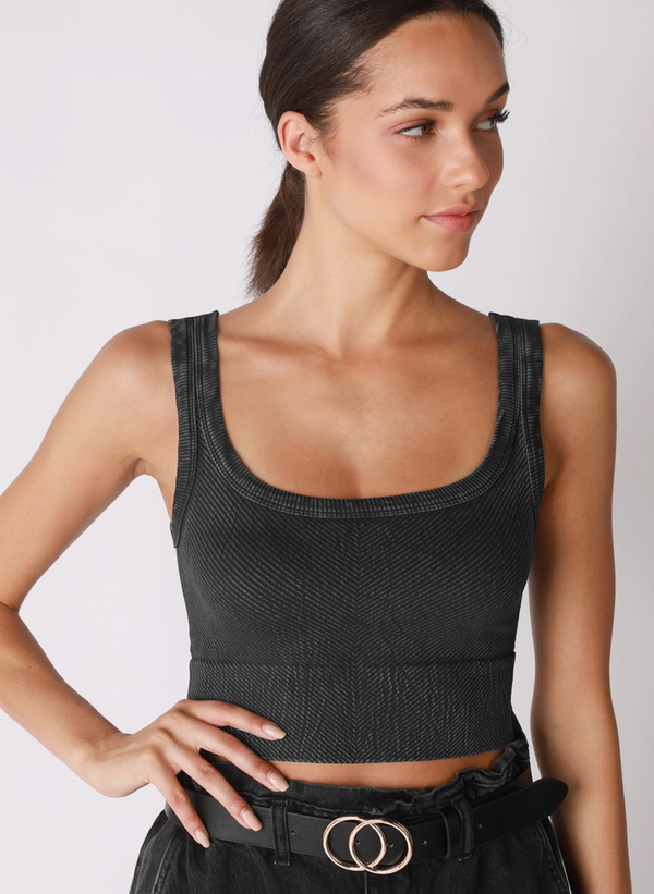 The Betty Chevron Crop Tank [ 2 colors ]