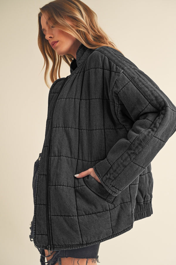 Fae Denim Quilted Jacket