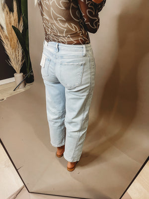 The Rocky High Rise Barrel Denim [ size 27 ]