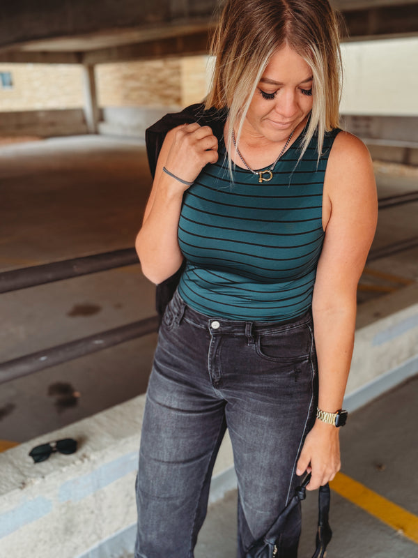 Jenny Striped Cropped Tank Top