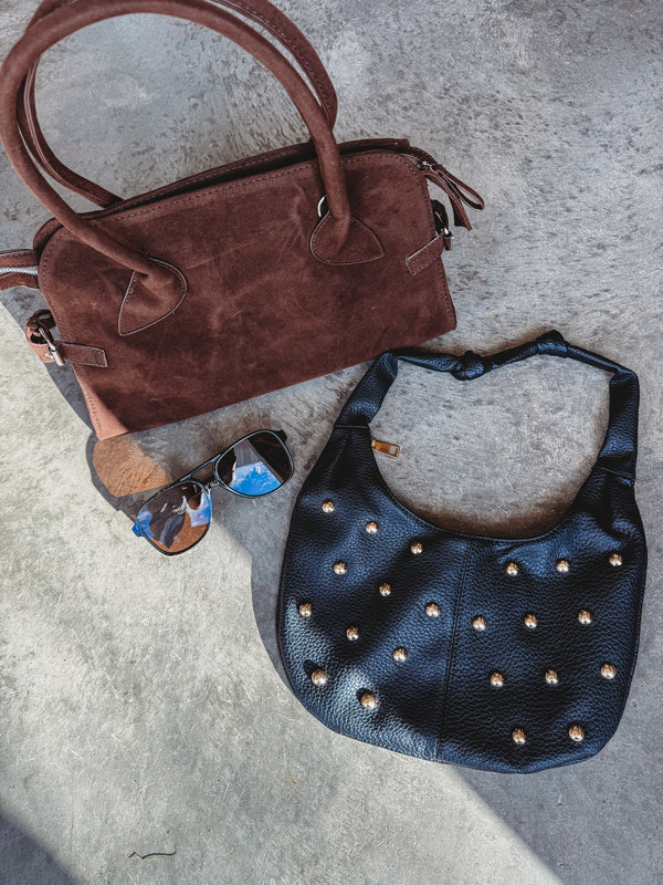 So Suede Brown Tote Handbag