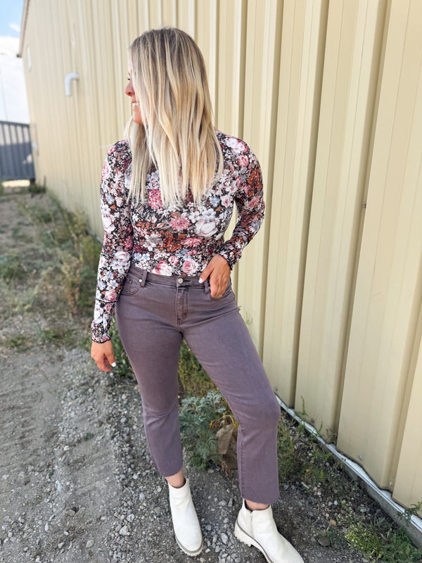 The Cadence Floral Mesh Top