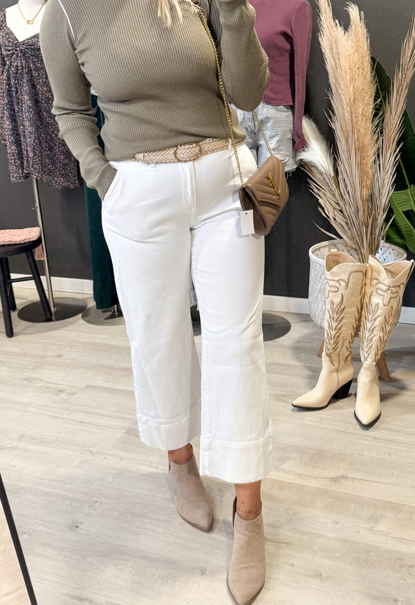 The Amelia High Rise Crop Denim