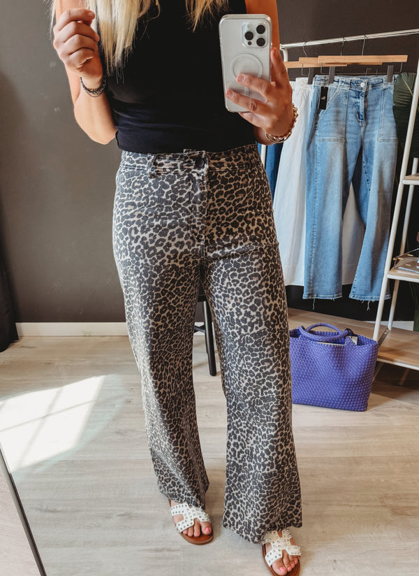 Laramie Leopard Wide Leg Pants