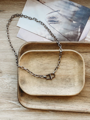 Jane Paperclip Chain Necklace [ 2 colors ]