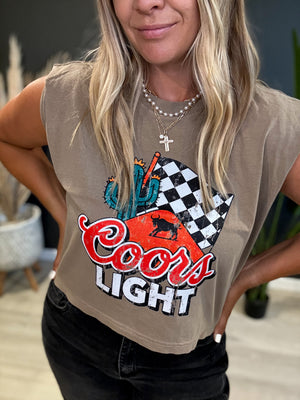 Coors Light Boyfriend Cutoff Tank