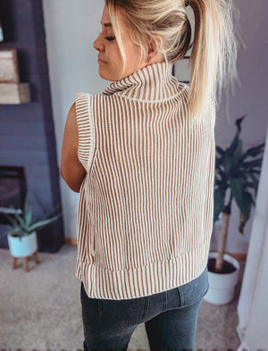 The Viot Ribbed Zip Vest [ small ]