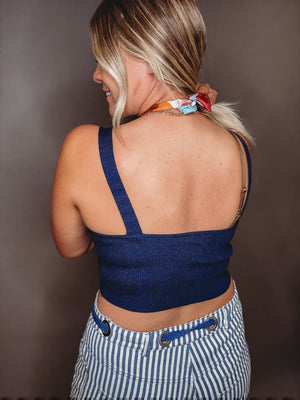 The Dark Night Cropped Sweater Tank