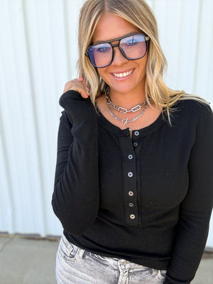 Black Haley Henley