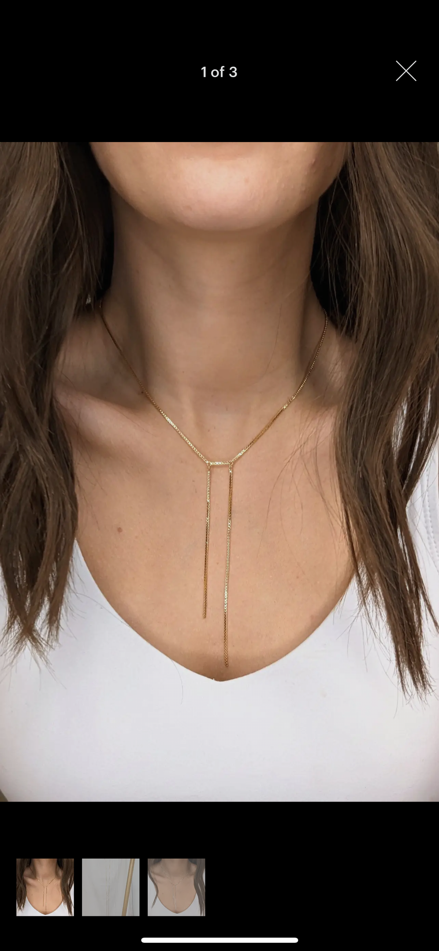 Catherine Dainty Lariat Chain Necklace