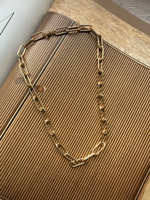 Gold Matte Chunky Chain Necklace