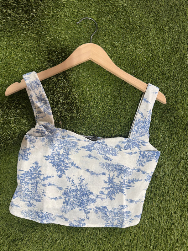 Blakely Floral Sweetheart Neck Tank Top