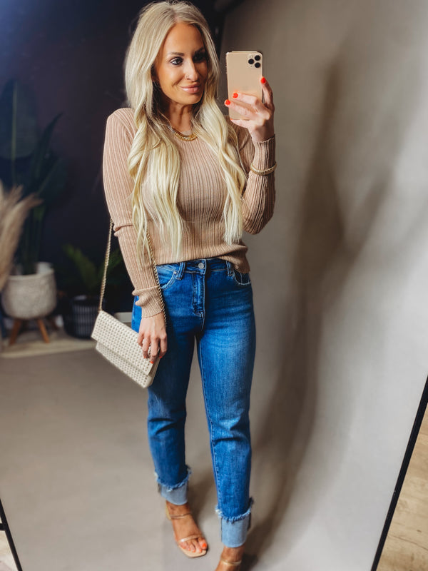 Bronwyn Long Sleeve Knit Top [ 3 colors ]