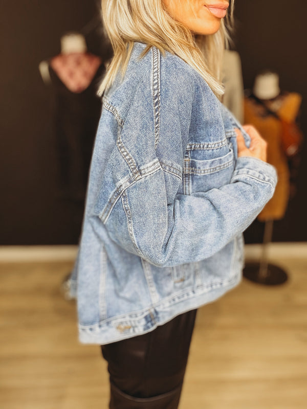 Dark Bomber Denim jacket