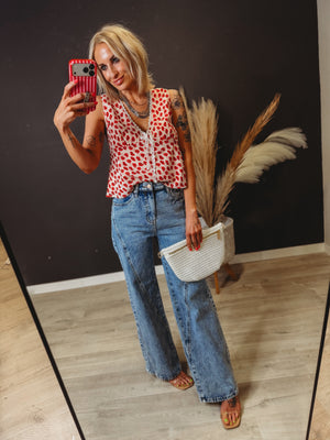 Luna Floral Babydoll Tank Top