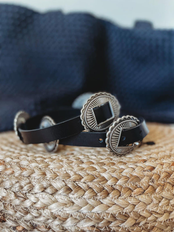 Black Concho Belt